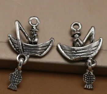 50pcs fashion Fisherman fishing boat charm 30*18mm 2.1g Antique silver Children's gift craft Jewelry earring bracelet necklace
50pcs fashion Fisherman fishing boat charm 30*18mm 2.1g Antique silver Children's gift craft Jewelry earring bracelet necklace