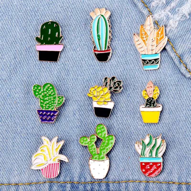Metal color plant brooch rose cactus brooch cartoon creative pot brooch clothing accessories cute fashion pop pin bag decoration
Metal color plant brooch rose cactus brooch cartoon creative pot brooch clothing accessories cute fashion pop pin bag decoration