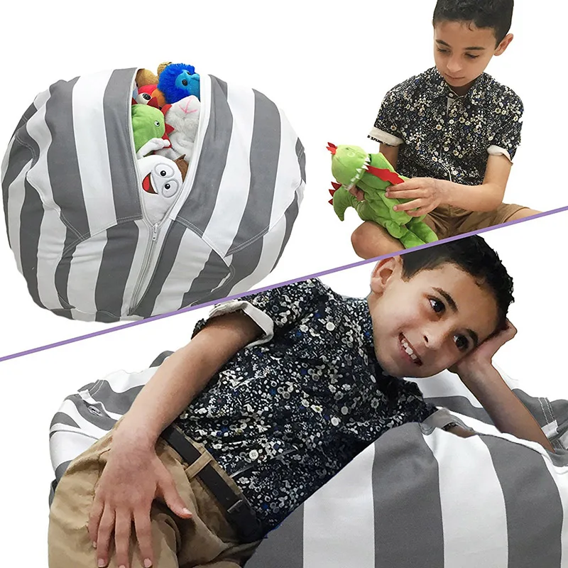 Travel Bag Creative Storage Stuffed New Fashion Animal Storage Bean Bag Modern Chair Portable Kid Clothes Toy Storage Bag FB0085 (5)
