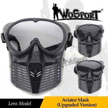WoSporT Tactical Paintball Full Face Anti-fog Lens Protective Mask with Glasses for Military Army CS Field Game Airsoft Hunting
WoSporT Tactical Paintball Full Face Anti-fog Lens Protective Mask with Glasses for Military Army CS Field Game Airsoft Hunting