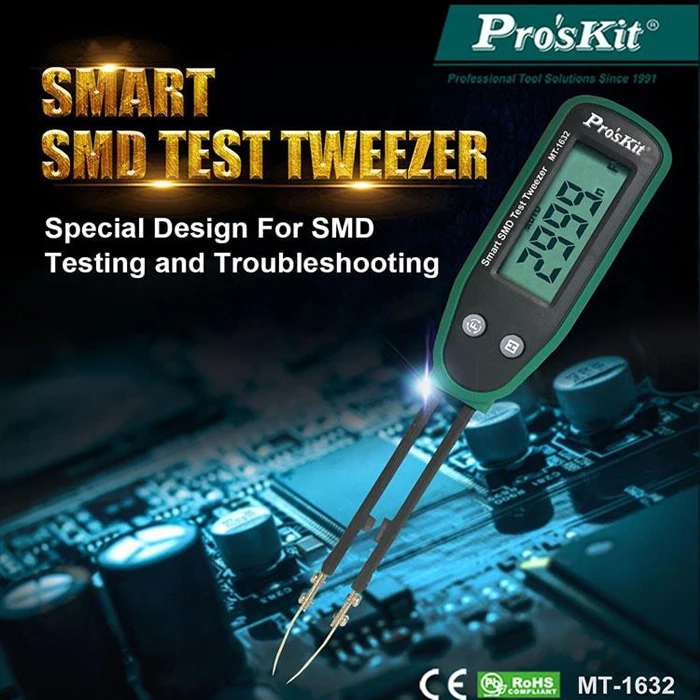 Po'sKit Detection SMD Components Resistor Capacitor Tester Removable Head Tweezers Patch Diode Test Clip LED Resistance Meters
Po'sKit Detection SMD Components Resistor Capacitor Tester Removable Head Tweezers Patch Diode Test Clip LED Resistance Meters