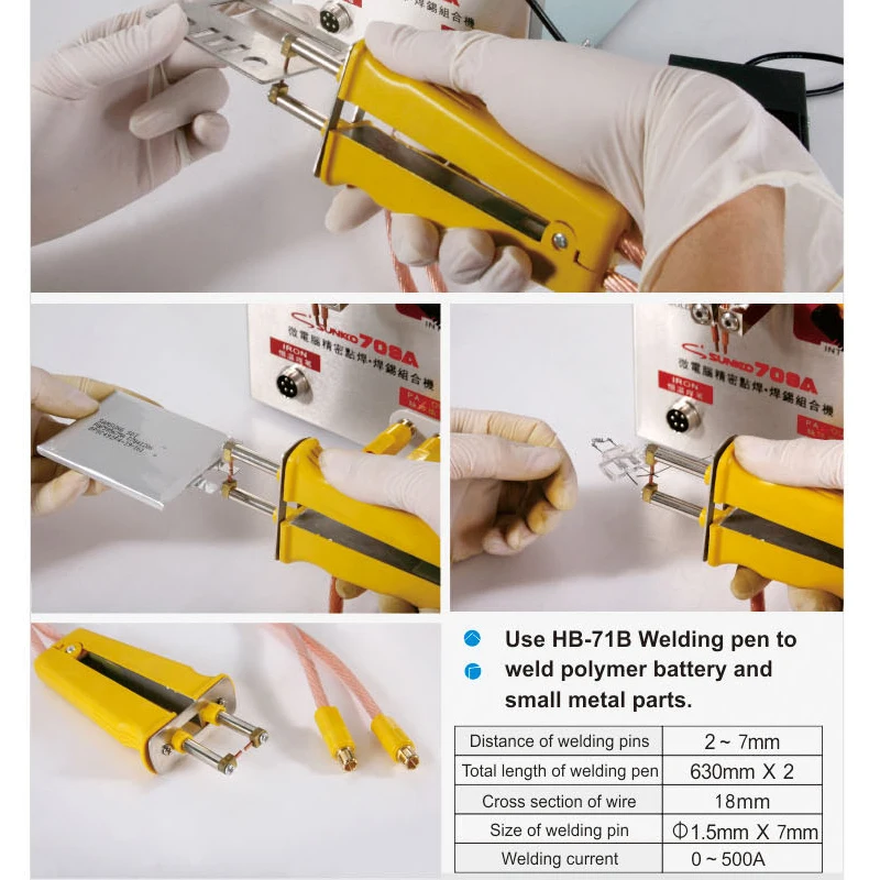 HB-71B Battery Spot Welding Pen For SUNKKO Polymer Li-ion Battery Spot Welder Spot Welder Welding Pen 709A 709AD S709A 709A+
HB-71B Battery Spot Welding Pen For SUNKKO Polymer Li-ion Battery Spot Welder Spot Welder Welding Pen 709A 709AD S709A 709A+