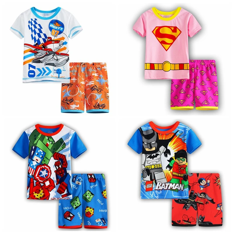 2019 New Kids Boys Girls Clothes Baby Pajamas Summer Short Sleeved Set Cartoon Spiderman Children's Sleepwear
2019 New Kids Boys Girls Clothes Baby Pajamas Summer Short Sleeved Set Cartoon Spiderman Children's Sleepwear