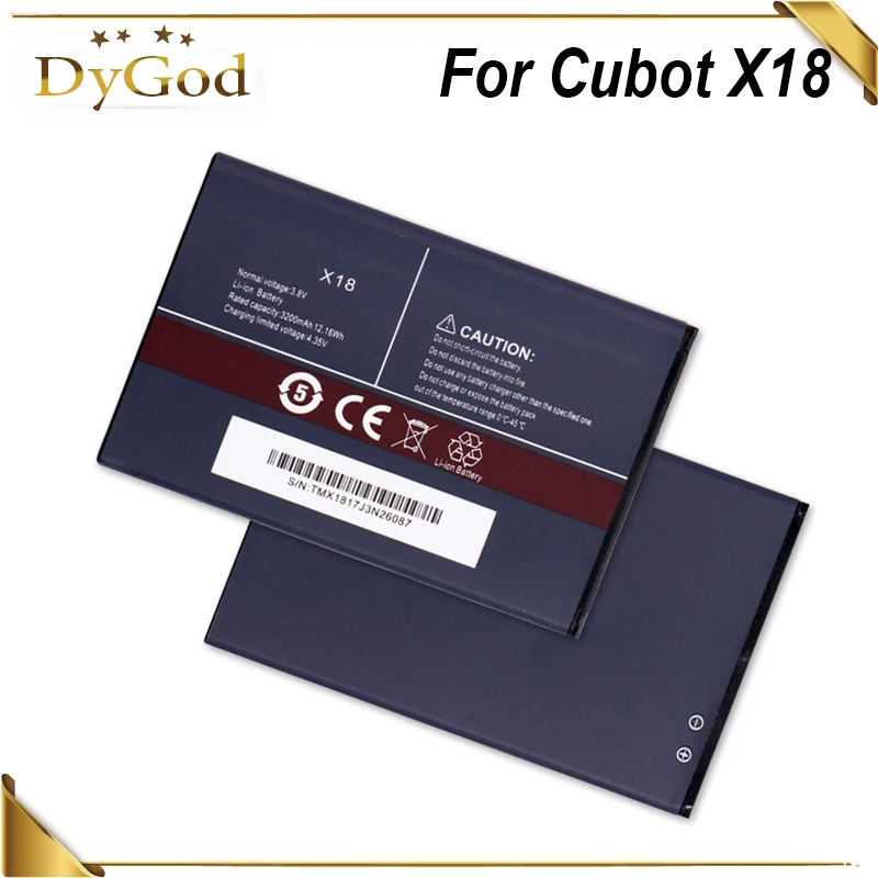 3200mAh For Cubot X18 Long Time Standy Battery for Cubot X18 High Quality Replacement Large Capacity mobile phone Battery
3200mAh For Cubot X18 Long Time Standy Battery for Cubot X18 High Quality Replacement Large Capacity mobile phone Battery