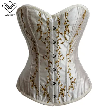 Wechery Corset Steampunk Corsets Bustiers Gothic Sexy Waist Trainer Embroidered Hardware Straps Corselet shapers for party club
Wechery Corset Steampunk Corsets Bustiers Gothic Sexy Waist Trainer Embroidered Hardware Straps Corselet shapers for party club