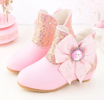 Girls Boots Korean Children's Booties Princess Snow Boots Autumn and Winter Girls High-heeled Cotton Boots Number 27-37 Bow
Girls Boots Korean Children's Booties Princess Snow Boots Autumn and Winter Girls High-heeled Cotton Boots Number 27-37 Bow