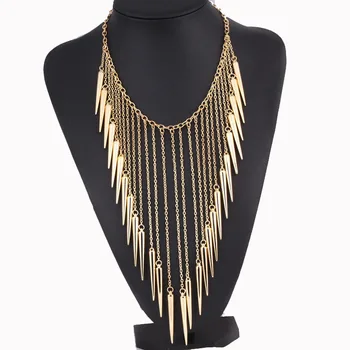 LZHLQ 2020 New Fashion Collares Jewelry Style Vintage Necklaces Rivet Long Tassel Punk Accessories Women Choker Necklace
LZHLQ 2020 New Fashion Collares Jewelry Style Vintage Necklaces Rivet Long Tassel Punk Accessories Women Choker Necklace