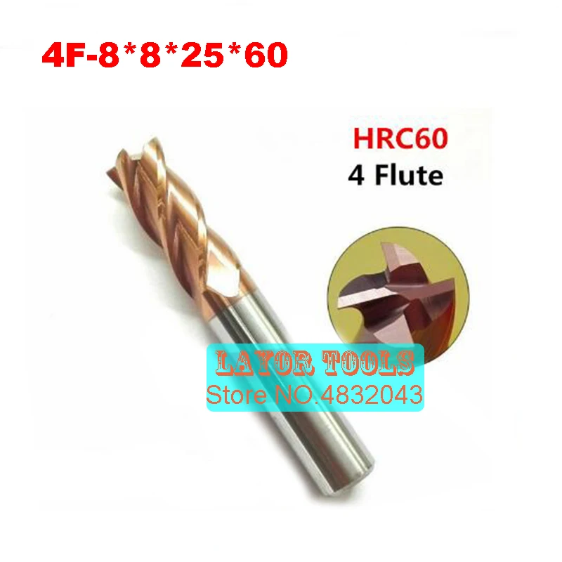4f-8, 0*8*25*60,hrc60, твердосплавные торцевые фрезы, квадратные торцевые фрезы из карбида вольфрама, 4 канавки, покрытие: нано, длина
4f-8, 0*8*25*60,hrc60, твердосплавные торцевые фрезы, квадратные торцевые фрезы из карбида вольфрама, 4 канавки, покрытие: нано, длина