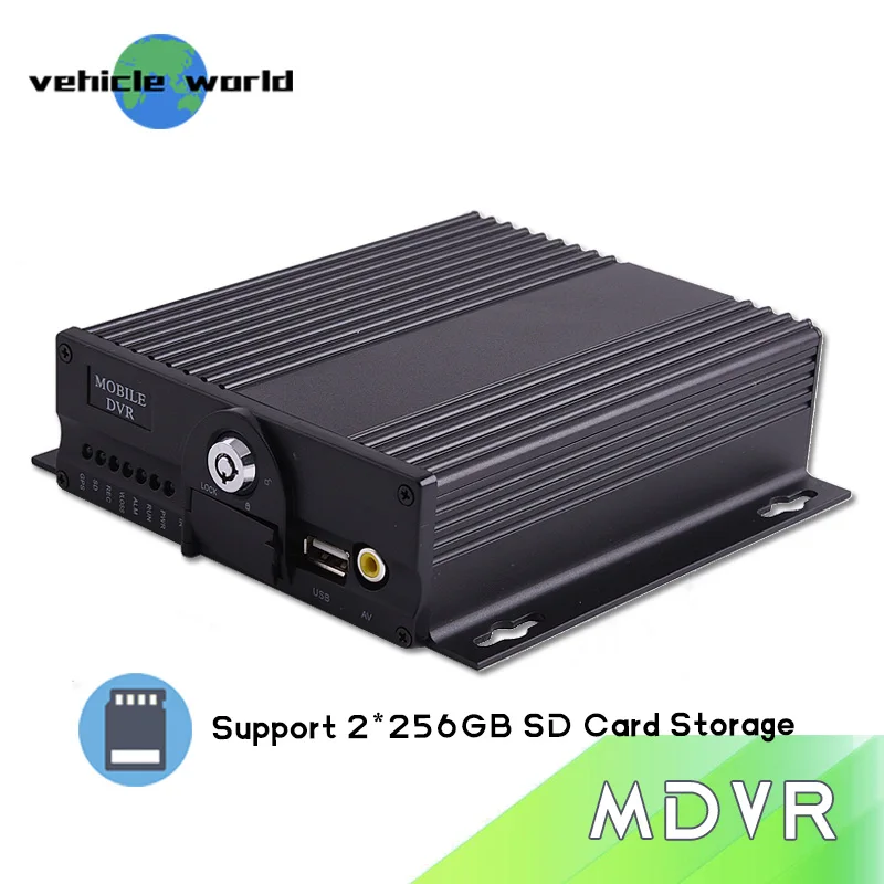 Двойная SD-карта AHD мобильный видеорегистратор 4CH HD 720P система видеонаблюдения