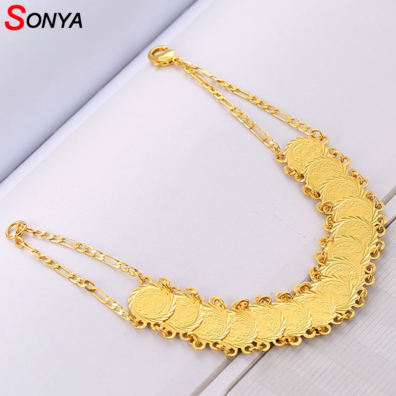 SONYA Gold Color Money Coin Bracelet Islamic Muslim Arab Coins Bracelet For Women Middle Eastern Jewelry African Gifts Bijoux
SONYA Gold Color Money Coin Bracelet Islamic Muslim Arab Coins Bracelet For Women Middle Eastern Jewelry African Gifts Bijoux