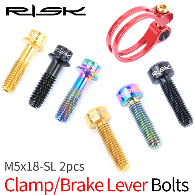 2pcs Risk Titanium Alloy M5*18mm Bicycle Bolts Ultralight MTB Road Bike Brake Lever Screws Cycling Seatpost Clamp Bolts Hollow
2pcs Risk Titanium Alloy M5*18mm Bicycle Bolts Ultralight MTB Road Bike Brake Lever Screws Cycling Seatpost Clamp Bolts Hollow