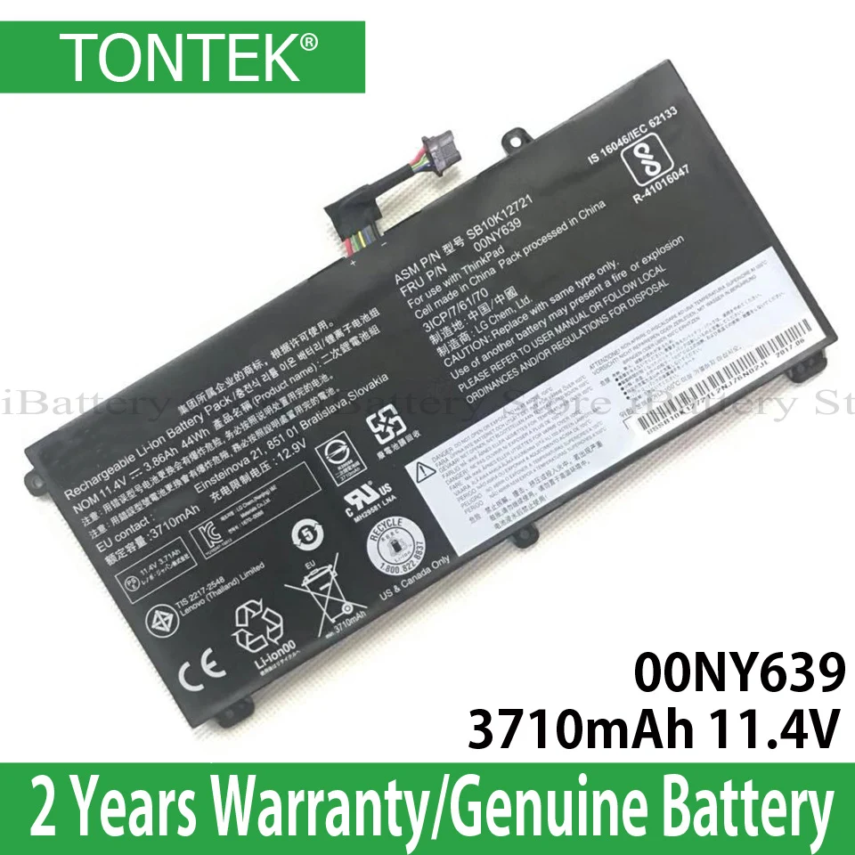 Genuine 00NY639 Battery For Lenovo Thinkpad T550 T560 W550S 45N1742 45N1743 45N1740 45N1741 11.4V 44Wh Original Quality
Genuine 00NY639 Battery For Lenovo Thinkpad T550 T560 W550S 45N1742 45N1743 45N1740 45N1741 11.4V 44Wh Original Quality