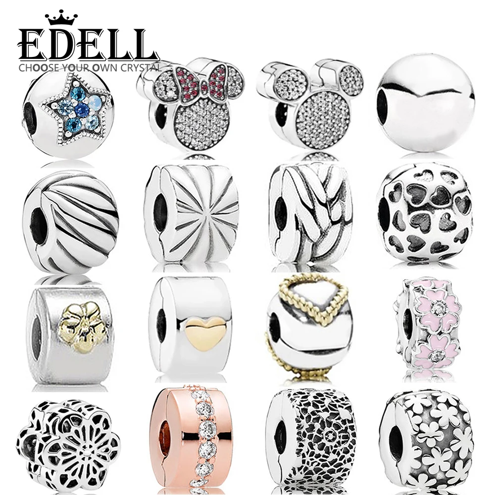 EDELL 100%925 Sterling Silver Jewelry Security Clip Heart-Shaped Cherry Star Daisy Tire Flower Rose Gold Clip DIY Bracelet Gift
EDELL 100%925 Sterling Silver Jewelry Security Clip Heart-Shaped Cherry Star Daisy Tire Flower Rose Gold Clip DIY Bracelet Gift