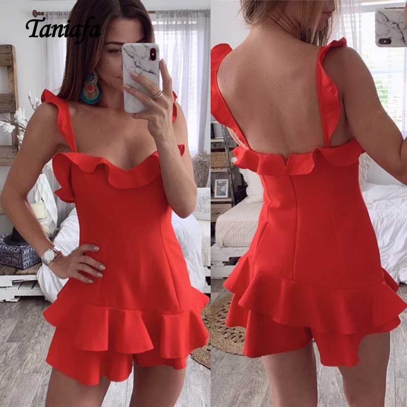 6 Color New Fashion Women Low Cut Camisole Flounce Mini Dress Solid Color Slim Pencil Party Dresses
6 Color New Fashion Women Low Cut Camisole Flounce Mini Dress Solid Color Slim Pencil Party Dresses
