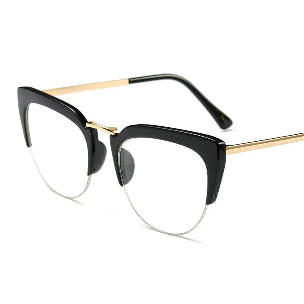 Oversized half frame square fashion transparent women optical reading glasses brand design men anti-fatigue FML | Аксессуары для