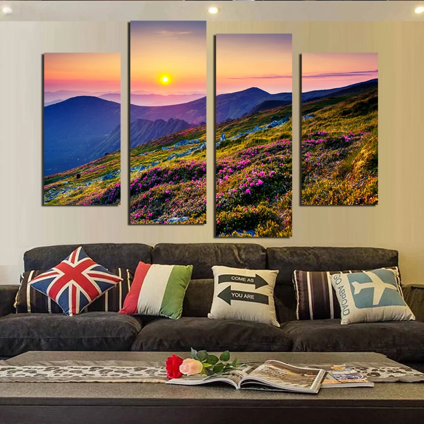 4 Panel Beautiful Mountain Colorful Landscape Canvas Painting Wall Art Home Decor Wall Pictures For Living Room Unframed
4 Panel Beautiful Mountain Colorful Landscape Canvas Painting Wall Art Home Decor Wall Pictures For Living Room Unframed