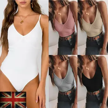 2019 New Women Sexy V Neck Strappy Bodysuit Sleeveless Summer Stretch Leotard Casual Beach Jumpsuit Top
2019 New Women Sexy V Neck Strappy Bodysuit Sleeveless Summer Stretch Leotard Casual Beach Jumpsuit Top
