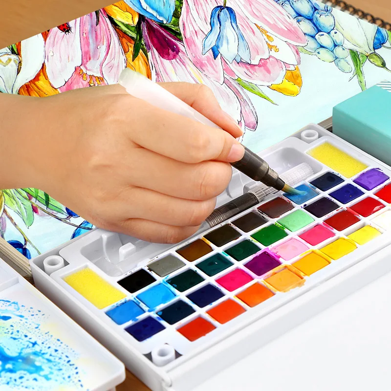 12/18/24/36Colors Portable Solid Watercolor Paint Suit Set Watercolor For Brush Pen Painting Drawing Students Artist Art
12/18/24/36Colors Portable Solid Watercolor Paint Suit Set Watercolor For Brush Pen Painting Drawing Students Artist Art