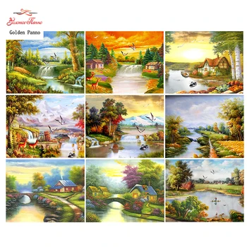 Golden Panno,Needlework,DIY DMC Cross stitch,Sets For Embroidery kit 14ct unprinted Rural scenery cross-Stitching,christmas 0312
Golden Panno,Needlework,DIY DMC Cross stitch,Sets For Embroidery kit 14ct unprinted Rural scenery cross-Stitching,christmas 0312