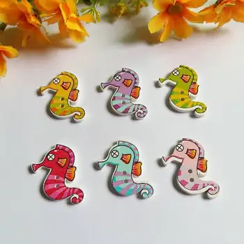 50pcs Decorative button Wooden Buttons Colorful Hippocampus Scrapbook Mixed Decorative Sewing Buttons
50pcs Decorative button Wooden Buttons Colorful Hippocampus Scrapbook Mixed Decorative Sewing Buttons