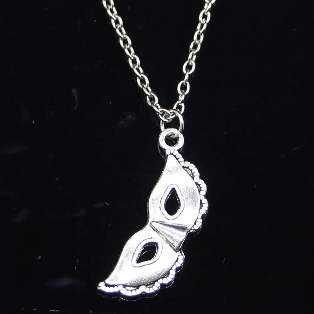 20pcs Fashion Necklace 31x12mm party mask masquerade mardi gras Pendants Short Long Women Men Colar Gift Jewelry Choker | Украшения и