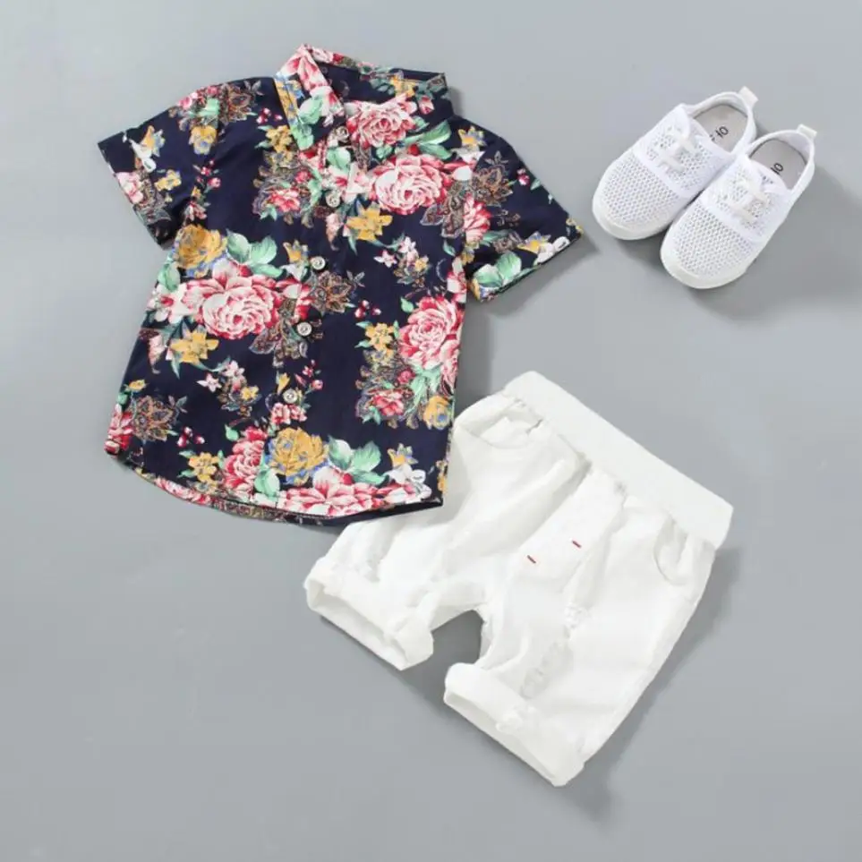 MUQGEW Summer Clothes Set Baby Boys Fashion Flowers Print Blouse Short Sleeve Casual Tops Shirts+Shorts Outfits Clothing Sets 
MUQGEW Summer Clothes Set Baby Boys Fashion Flowers Print Blouse Short Sleeve Casual Tops Shirts+Shorts Outfits Clothing Sets