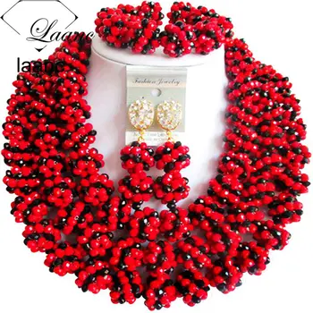 Laanc Red and Black Costume Jewelry African Wedding Beads Nigerian Jewellery Set AL362
Laanc Red and Black Costume Jewelry African Wedding Beads Nigerian Jewellery Set AL362