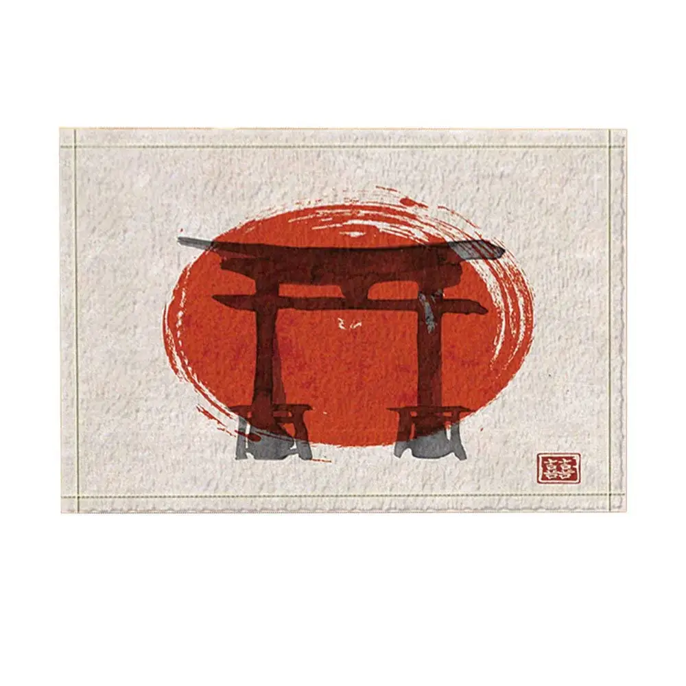 Traditional Japanese Decor Watercolor Torii Gates and Red Rising Sun Bath Rugs Non-Slip Doormat Door Mat Bathroom Accessories
Traditional Japanese Decor Watercolor Torii Gates and Red Rising Sun Bath Rugs Non-Slip Doormat Door Mat Bathroom Accessories