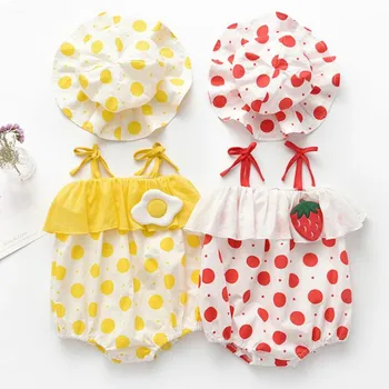 Newborn Baby Romper With Sun Hat Cotton Baby Girls Romper Strawberry Infant Girl Clothes Summer Cartoon Toddler Sunsuit Costume
Newborn Baby Romper With Sun Hat Cotton Baby Girls Romper Strawberry Infant Girl Clothes Summer Cartoon Toddler Sunsuit Costume