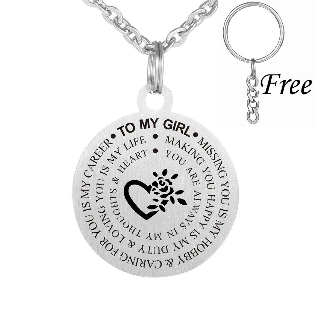 Stainless Steel To My Girl Jewelry Best Friends Friendship Pendant Necklace For | Украшения и аксессуары