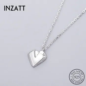 INZATT Real 925 Sterling Silver Iregular Geometric Heart Pendant Necklace Fine Jewelry For Women Cute Wedding Party Accessories
INZATT Real 925 Sterling Silver Iregular Geometric Heart Pendant Necklace Fine Jewelry For Women Cute Wedding Party Accessories