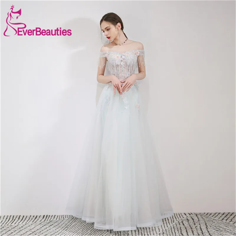 Abendkleider 2019 Evening Dress Long Off The Shoulder Luxury Tulle Beaded Robe De Soiree Women Abiye Gece Elbisesi
Abendkleider 2019 Evening Dress Long Off The Shoulder Luxury Tulle Beaded Robe De Soiree Women Abiye Gece Elbisesi