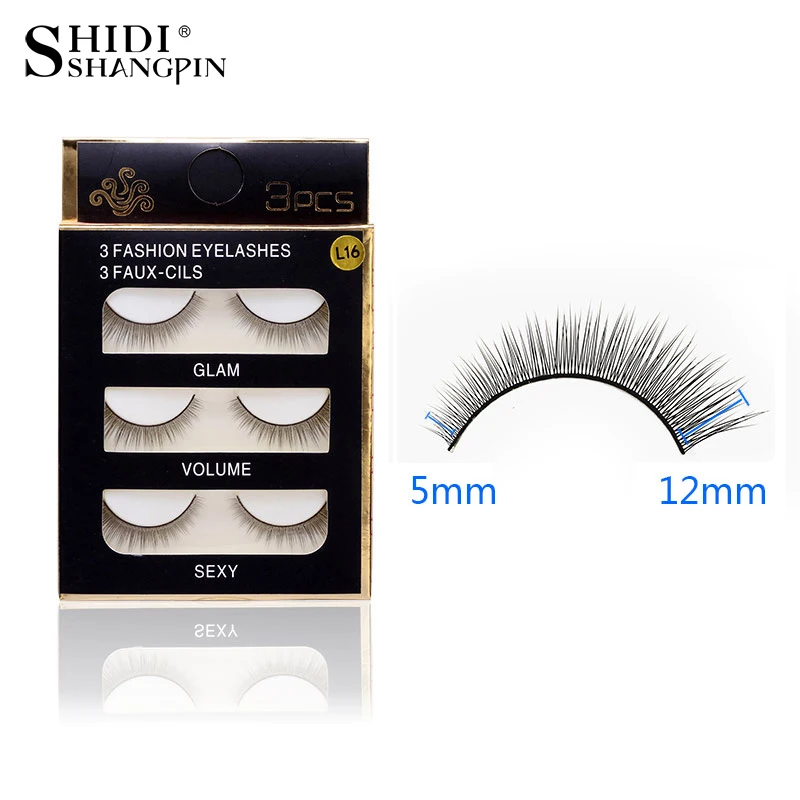 SHIDISHANGPIN 3 Pairs eyelashes natural long 1 box lashes false eyelash false eyelashes 1cm-1.5cm Makeup Eyelash Extension BL16
SHIDISHANGPIN 3 Pairs eyelashes natural long 1 box lashes false eyelash false eyelashes 1cm-1.5cm Makeup Eyelash Extension BL16