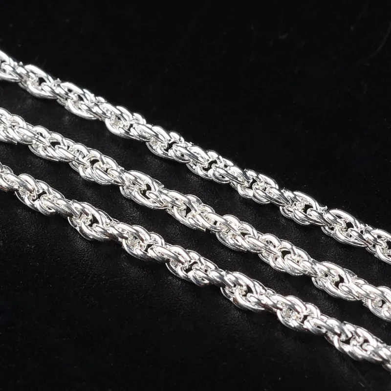 100m/roll Silver Iron Metal Rope Chains with Spool for DIY Jewelry Making, Link: 2mm, Wire: 0.45mm thick, Chain: 3mm thick
100m/roll Silver Iron Metal Rope Chains with Spool for DIY Jewelry Making, Link: 2mm, Wire: 0.45mm thick, Chain: 3mm thick