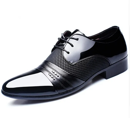 NEW Hollow Outs Breathable Men Formal Shoes Pointed Toe Patent Leather Oxford Shoes For Men Dress Shoes Business Plus Size 38-48
NEW Hollow Outs Breathable Men Formal Shoes Pointed Toe Patent Leather Oxford Shoes For Men Dress Shoes Business Plus Size 38-48