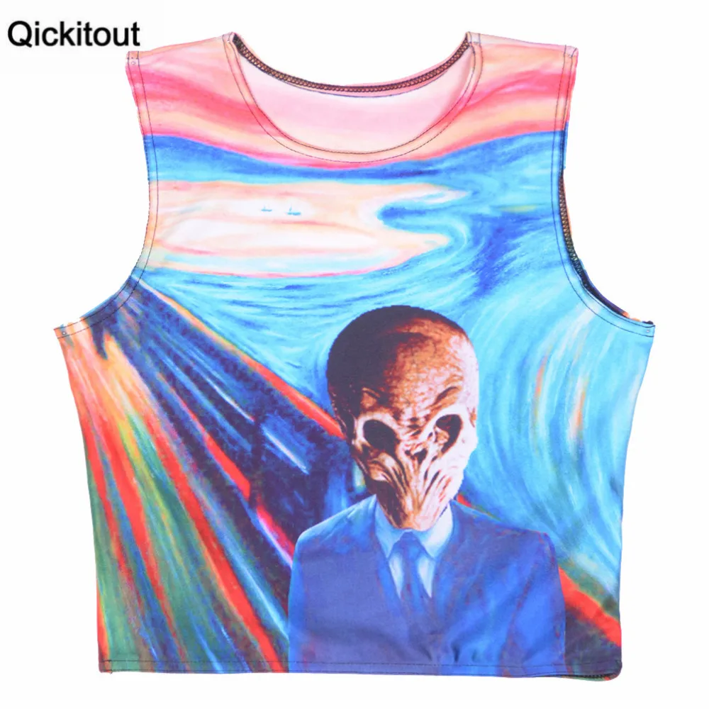 2016 Qickitout Fashion Short Tank Top Extra-terrestrial Digital Print Tanks Sleeveless Tanks Exotic Cropped Easiness Beach Vest
2016 Qickitout Fashion Short Tank Top Extra-terrestrial Digital Print Tanks Sleeveless Tanks Exotic Cropped Easiness Beach Vest