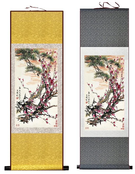 Traditional flowers Painting Home Office Decoration Chinese scroll painting three companions in the cold of the year
Traditional flowers Painting Home Office Decoration Chinese scroll painting three companions in the cold of the year