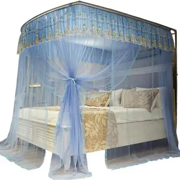Retractable u-type household mosquito net 1.8m bed anti-grain bed free installation princess wind
Retractable u-type household mosquito net 1.8m bed anti-grain bed free installation princess wind