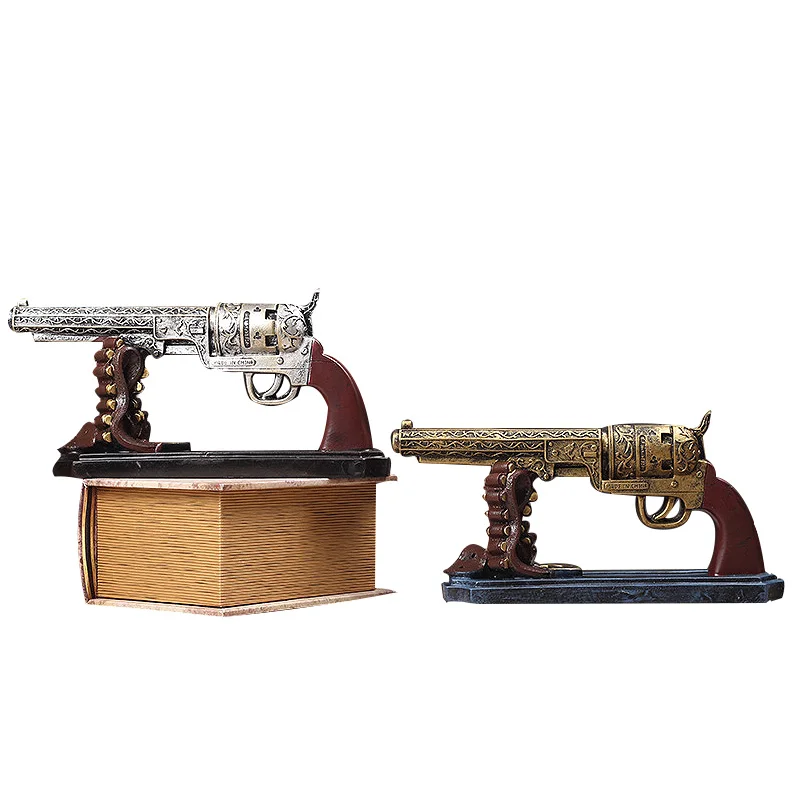 Creative Vintage Resin Gun Bullet Model Crafts Retro Pistol Model Handicraft Figurine Ornament Home Wine Cabinet Decor Desk Gift
Creative Vintage Resin Gun Bullet Model Crafts Retro Pistol Model Handicraft Figurine Ornament Home Wine Cabinet Decor Desk Gift
