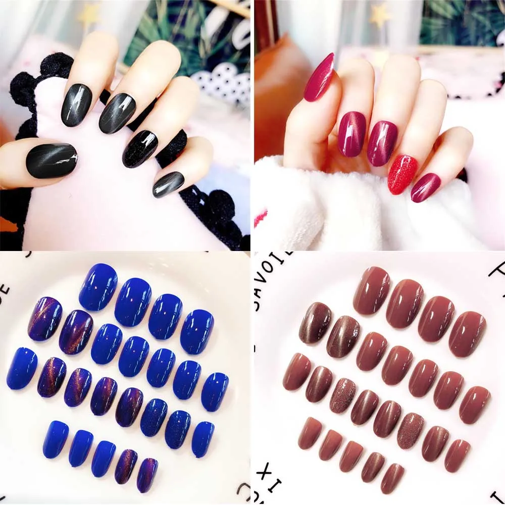 24pcs/set Fake Nails Lattice Grid Design Artificial French Multiple Colors False Nails Tips Press on Nails with Glue Sticker
24pcs/set Fake Nails Lattice Grid Design Artificial French Multiple Colors False Nails Tips Press on Nails with Glue Sticker