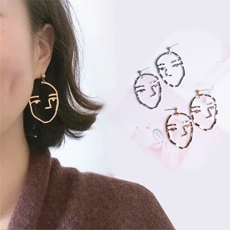 2019 New Arrival Abstract Stylish Hollow Out Face Earrings Girls Statement Gold Color Fun Face Earrings For Women Bijoux Brincos
2019 New Arrival Abstract Stylish Hollow Out Face Earrings Girls Statement Gold Color Fun Face Earrings For Women Bijoux Brincos