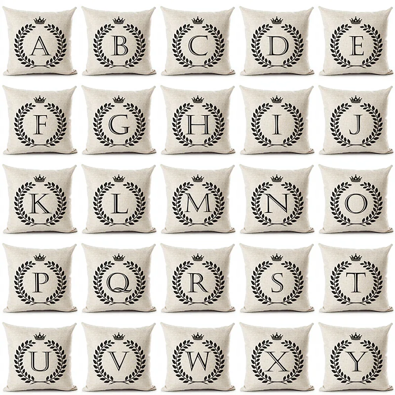 Letter English Alphabet Printed Cotton Linen Pillow Case Decorative Office Home Throw Pillow Cover Cojines Almofada Coussin
Letter English Alphabet Printed Cotton Linen Pillow Case Decorative Office Home Throw Pillow Cover Cojines Almofada Coussin