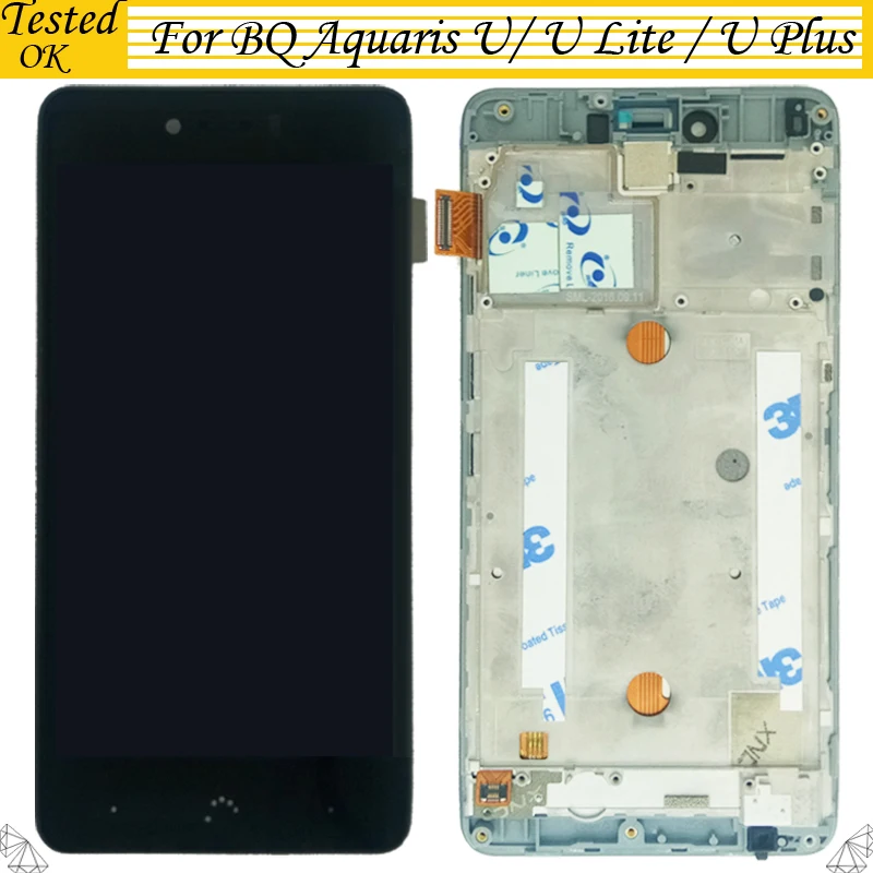 For BQ Aquaris U/U Lite/ U plus LCD Display+Touch Screen Assembly with Frame Panel Tactil for bq u lite/plus
For BQ Aquaris U/U Lite/ U plus LCD Display+Touch Screen Assembly with Frame Panel Tactil for bq u lite/plus