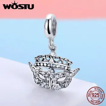 WOSTU Fashion Design 925 Sterling Silver Sparkling Mask Dangle Charm Fit Original DIY Beads Bracelet For Women Jewelry FIC702
WOSTU Fashion Design 925 Sterling Silver Sparkling Mask Dangle Charm Fit Original DIY Beads Bracelet For Women Jewelry FIC702
