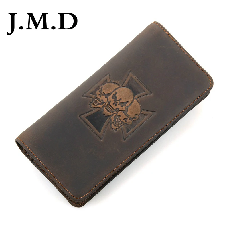 J.M.D Crazy Horse Leather Billfolds Wallet Hot Selling 2017 Genuine Leather Skull Pattern Long Wallet Mens 8116
J.M.D Crazy Horse Leather Billfolds Wallet Hot Selling 2017 Genuine Leather Skull Pattern Long Wallet Mens 8116