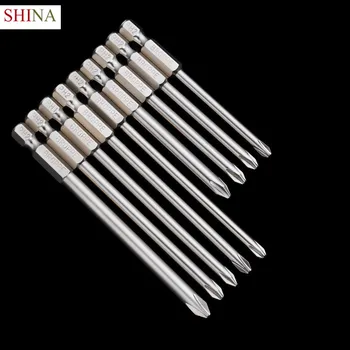 SHINA 9 Piece 75mm Magnetic Phillips Screwdriver Bit Set 1/4 Inch 6.35mm Handle S2 Alloy Steel Long Hex Screwdriver Screw
SHINA 9 Piece 75mm Magnetic Phillips Screwdriver Bit Set 1/4 Inch 6.35mm Handle S2 Alloy Steel Long Hex Screwdriver Screw