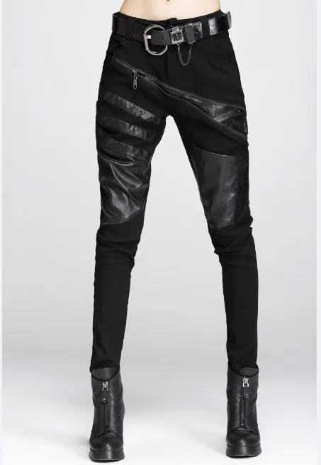 new fashion spring autumn winter cotton faux leather pu black casual trousers formal women harem pants 2018
new fashion spring autumn winter cotton faux leather pu black casual trousers formal women harem pants 2018