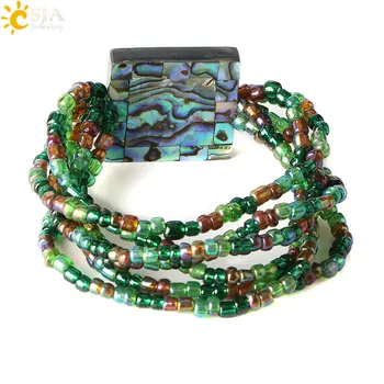 CSJA Men Women Elastic Multilayer Wrap Bracelets Square Matching Natural Abalone Shell Stone Beads Bangles 2017 New Arrival E382
CSJA Men Women Elastic Multilayer Wrap Bracelets Square Matching Natural Abalone Shell Stone Beads Bangles 2017 New Arrival E382