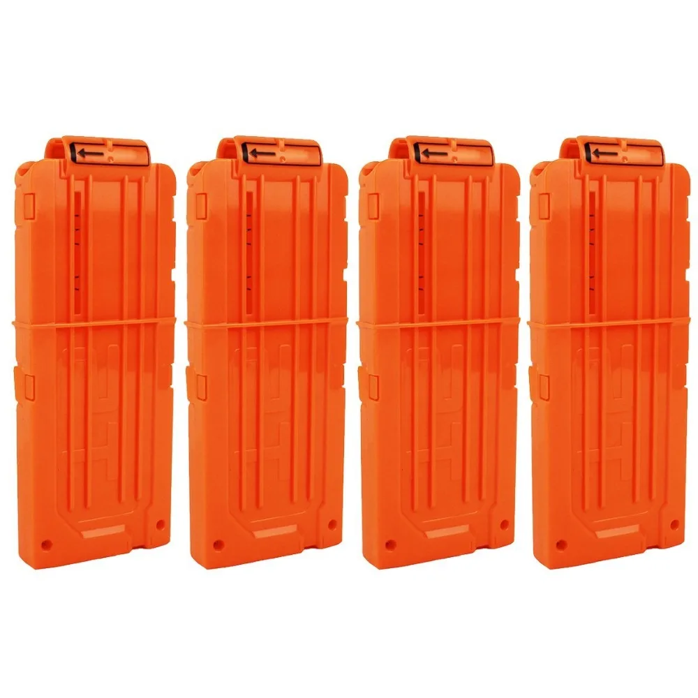 12 Reload Clip Magazines Round Darts Replacement Plastic Magazines Toy Gun Soft Bullet Clip Orange (Pack of 4)
12 Reload Clip Magazines Round Darts Replacement Plastic Magazines Toy Gun Soft Bullet Clip Orange (Pack of 4)