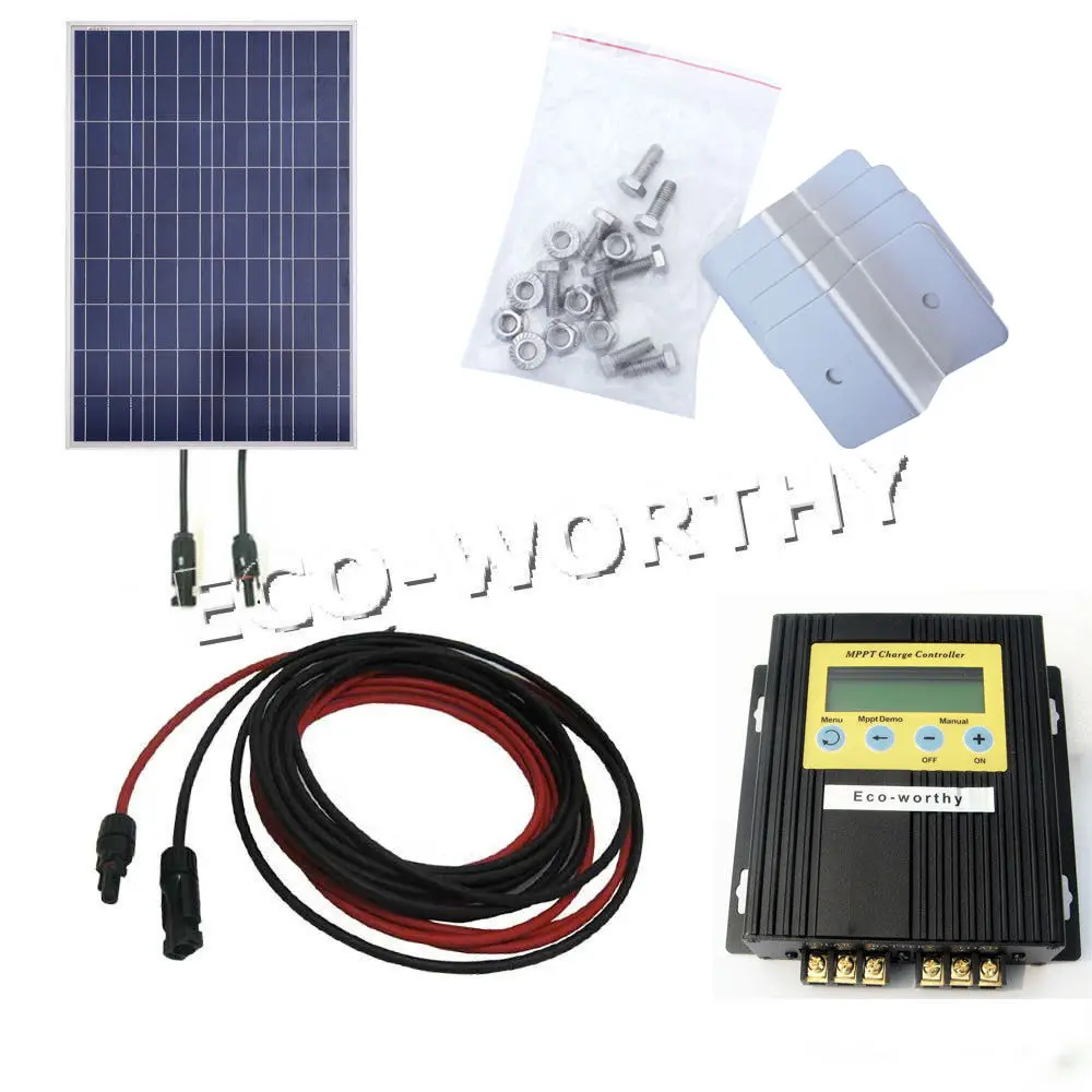 120Watt Solar Panel with MPPT Controller Bracket for 12V Home Battery Charger Solar Generators
120Watt Solar Panel with MPPT Controller Bracket for 12V Home Battery Charger Solar Generators